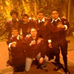 Los nuevos tunos Abelardo, Yonicua, Imhotep, Ekeko