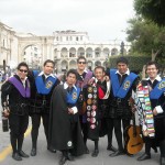 En la plaza de Arequipa